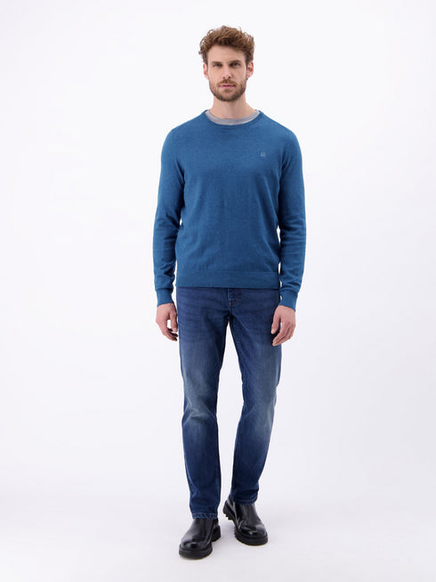 Lerros Men’s Knitted Round Neck Sweater – Modern Slim Fit – 2595004